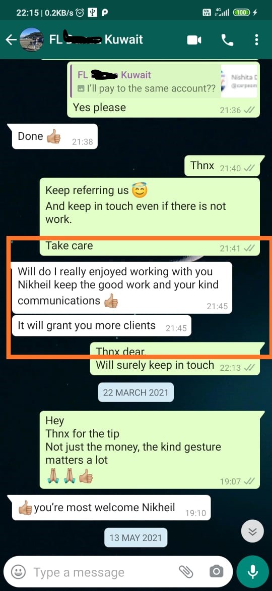 Client Feedback - DNA Project